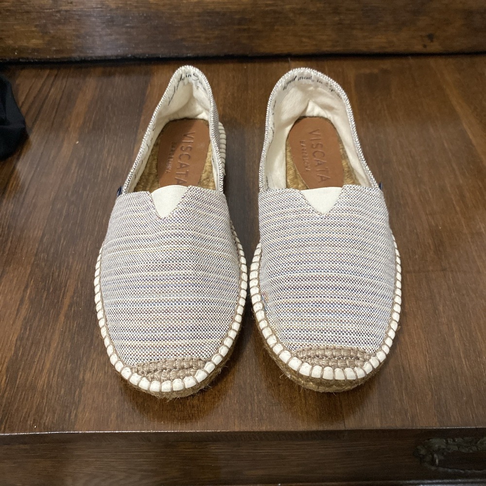 Viscata Barcelona Espadrilles Hand Made In Spain Women's US Size 6.5-37 Slip-on